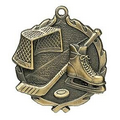 Medal, "Hockey" Wreath - 2 1/2" Dia.